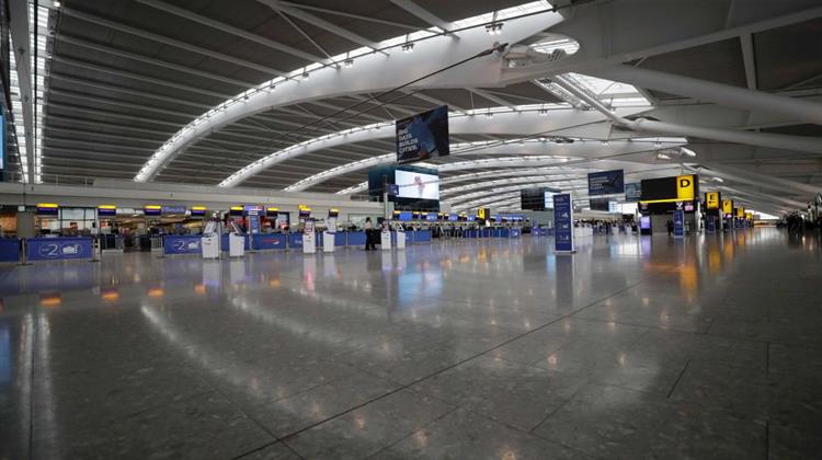 Βρετανία: Πρόβλεψη για Μείωση 90% της Επιβατικής Κίνησης τον Απρίλιο στο Αεροδρόμιο Χίθροου