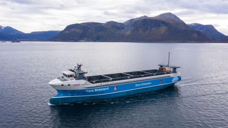 Νορβηγία: Παρθενικό Tαξίδι για το Πρώτο Ηλεκτροκίνητο Πλοίο για Κοντέινερ