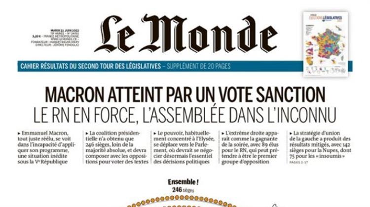 «Άλμα στο Πολιτικό Κενό», «Η Γαλλία Απειλείται με Παράλυση»: Ο Γαλλικός Τύπος για το Αποτέλεσμα των Εκλογών