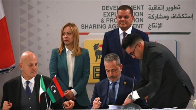 Ιταλία και Λιβύη Υπέγραψαν Συμφωνία $ 8 δισ., για το Φυσικό Αέριο Παρουσία Μελόνι στην Τρίπολη