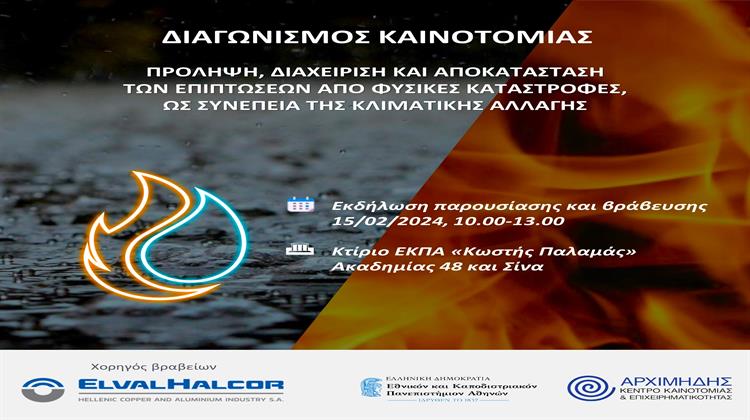 ΕΚΠΑ–Κέντρο Αρχιμήδης: Εννέα Καινοτόμες Προτάσεις για Πρόληψη και Αντιμετώπιση Φυσικών Καταστροφών
