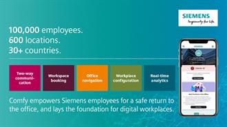 Η Siemens θα Εξοπλίσει 600 Εγκαταστάσεις με την Εφαρμογή για Αποτελεσματική Διαχείριση Χώρων Εργασίας, Comfy