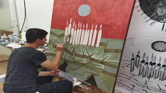 Φοιτητές Ζωγράφισαν Πίνακα με το «Ταξίδι στο Φως» των Συμφοιτητών τους που Χάθηκαν στα Τέμπη